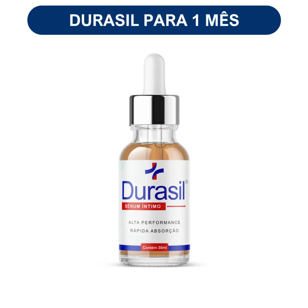 Frasco de 30ml do Durasil Sérum Íntimo em versão unitária.